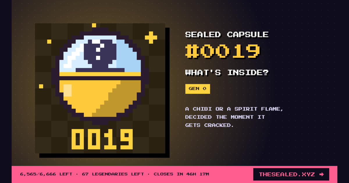 Sealed capsule #0019 · Chibi Machine