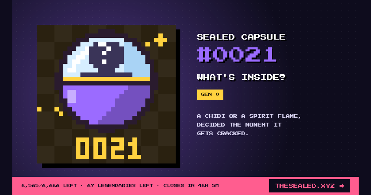 Sealed capsule #0021 · Chibi Machine